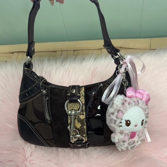 Vintage Y2k chocolate Brown Mini Hampton Coach Bag - Picture 1 of 9